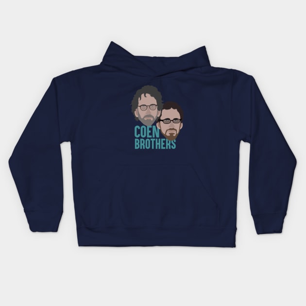 Coen Brothers Head Kids Hoodie by JorisLAQ